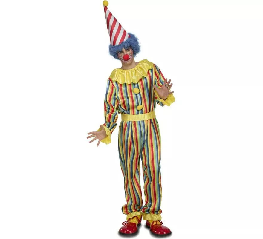Translation missing: fr.Disfraz de Payaso De Rayas para hombre