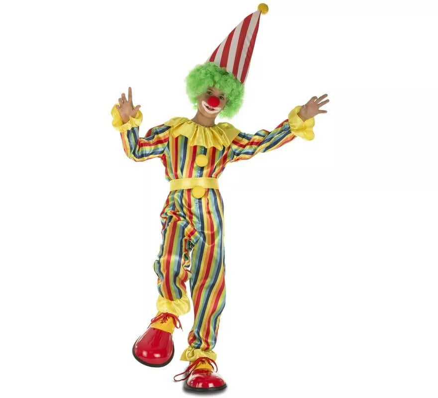 Translation missing: fr.Disfraz de Payaso De Rayas para niño