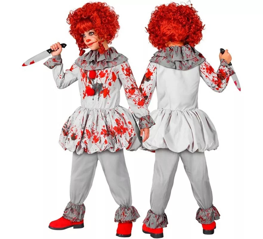 Disfraz de Payaso de Terror Vintage para niños