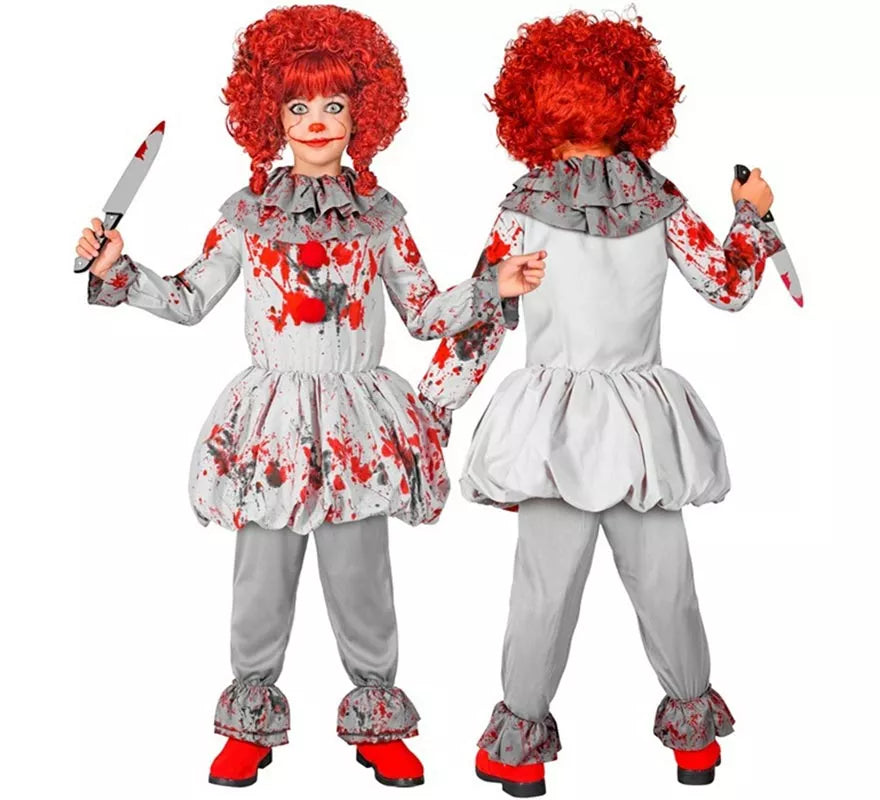 Disfraz de Payaso de Terror Vintage para niños