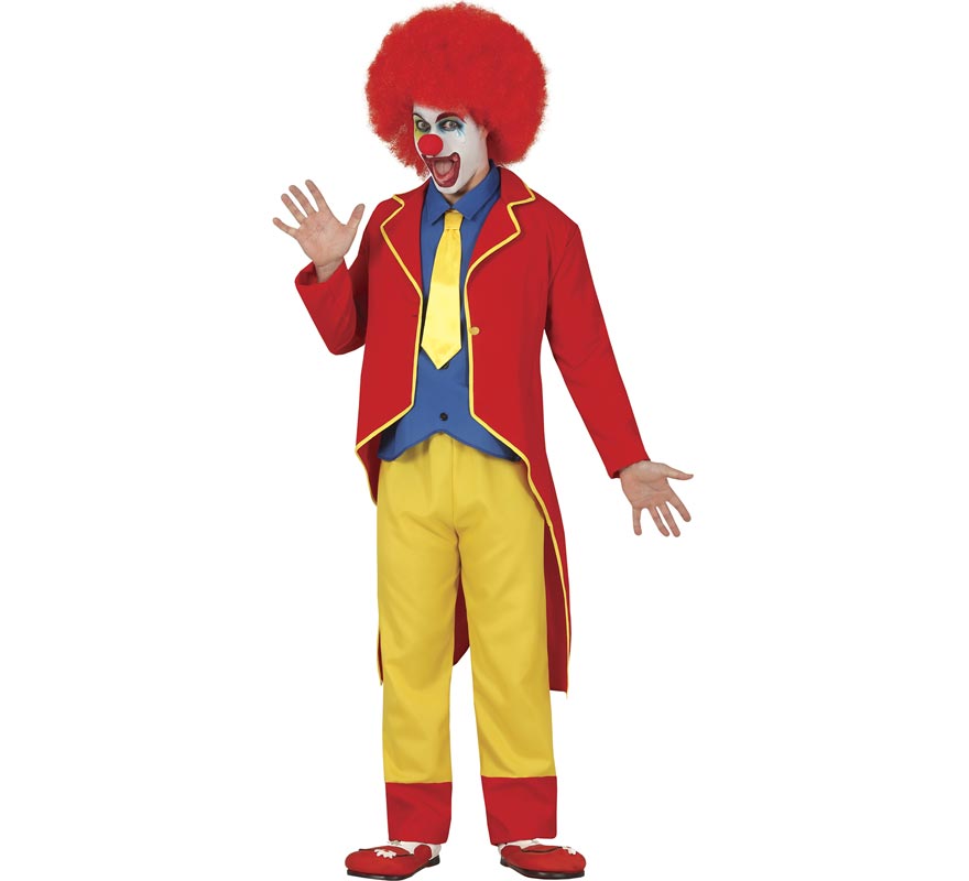 Translation missing: fr.Disfraz de Payaso de Traje Rojo y Amarillo para hombre