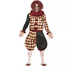 Déguisement clown d'horreur à carreaux homme