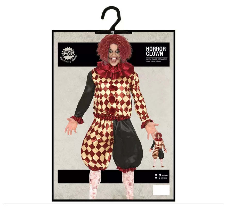 Translation missing: fr.Disfraz de Payaso del Horror a Cuadros para hombre