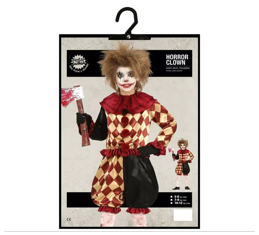 Translation missing: fr.Disfraz de Payaso del Horror Sangriento para niño