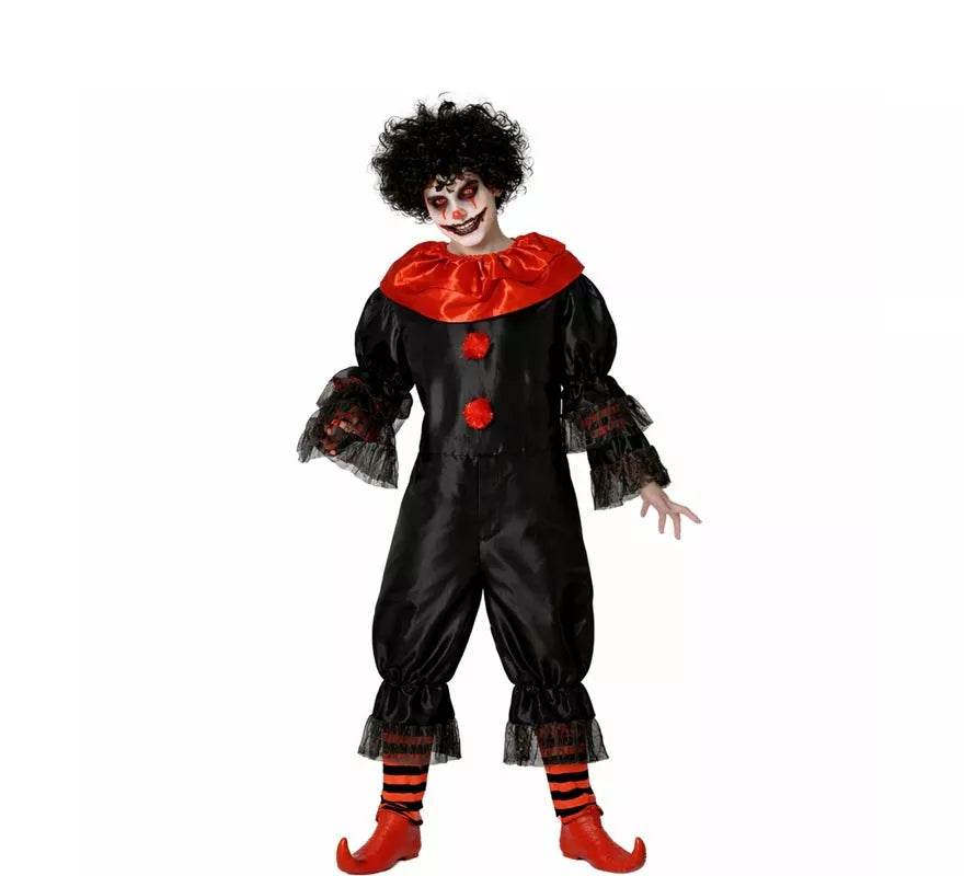 Translation missing: fr.Disfraz de Payaso Diabólico Negro para hombre