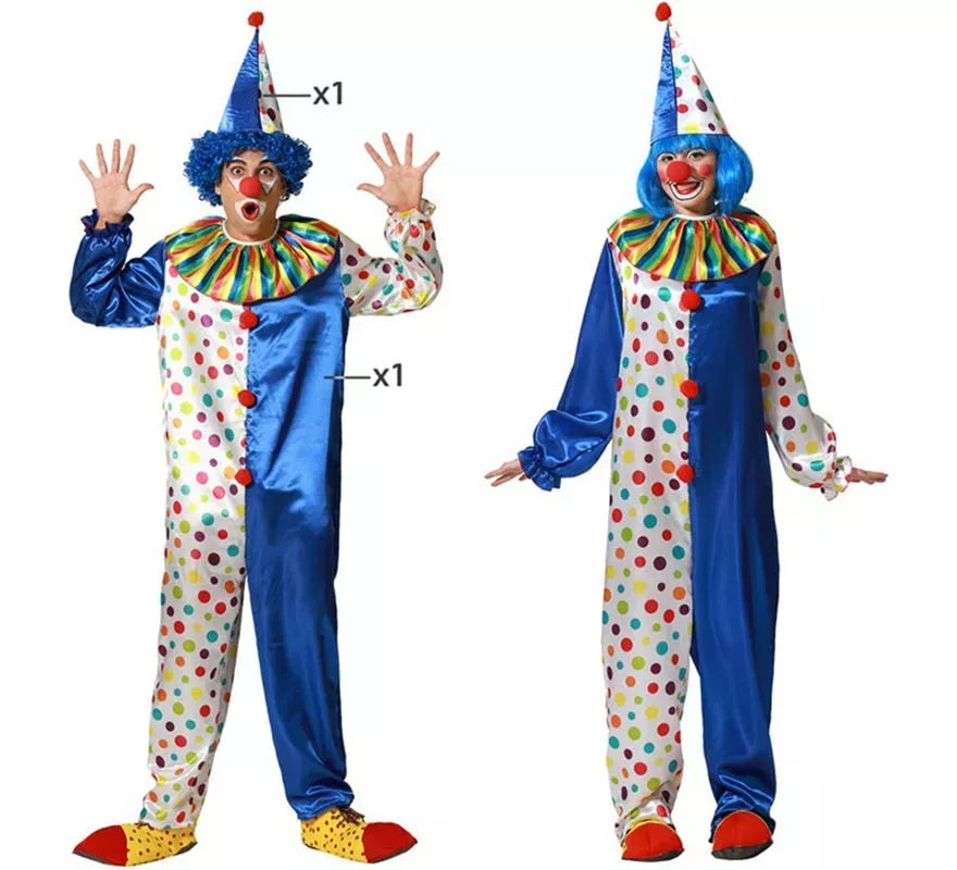 Translation missing: fr.Disfraz de Payaso festivo para adulto