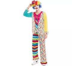 Déguisement clown à pois et rayures homme