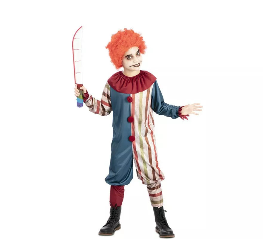 Disfraz de Payaso Macabro Vintage para niño