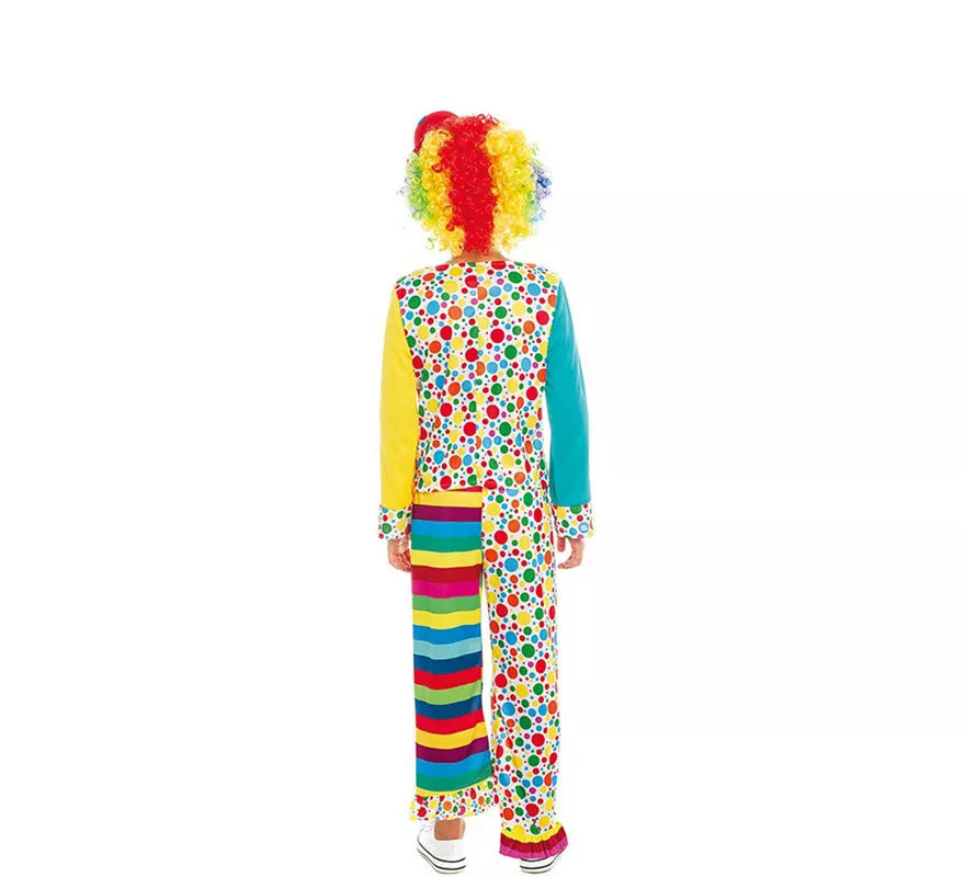 Translation missing: fr.Disfraz de Payaso Multicolor con Corbata para niño