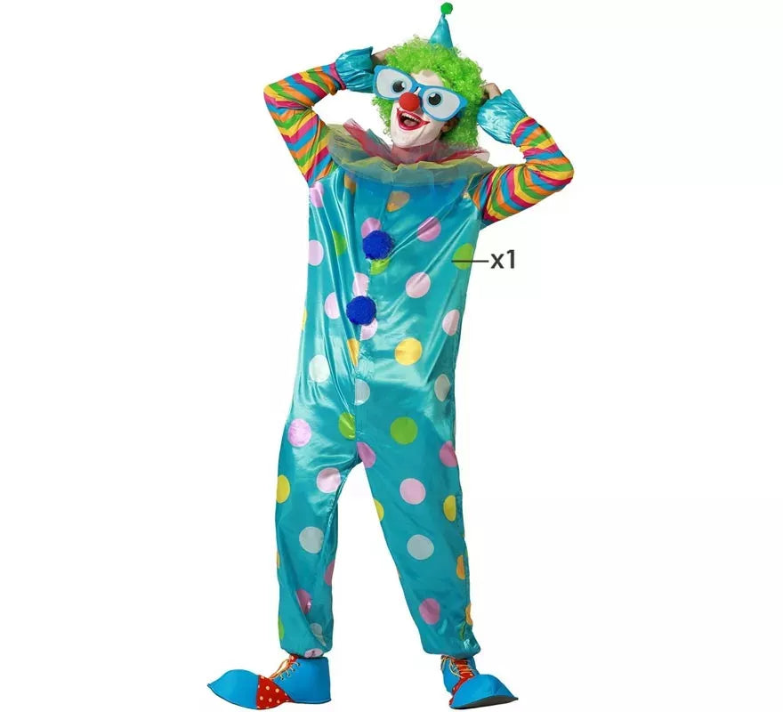 Translation missing: fr.Disfraz de Payaso multicolor para hombre