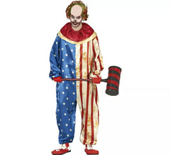 Déguisement clown patriote sinistre homme