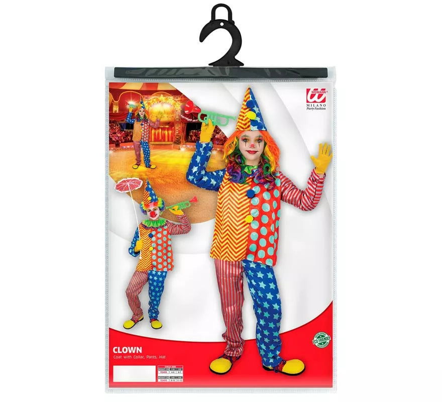 Translation missing: fr.Disfraz de Payaso rayas y lunares para niños y adolescente
