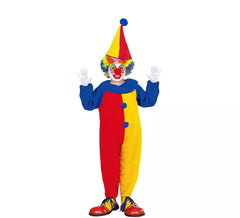 Déguisement de clown rouge et jaune enfant