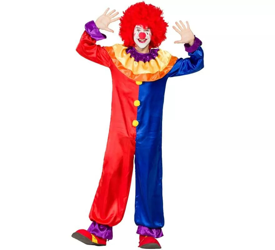 Translation missing: fr.Disfraz de Payaso Rojo y Azul para hombre