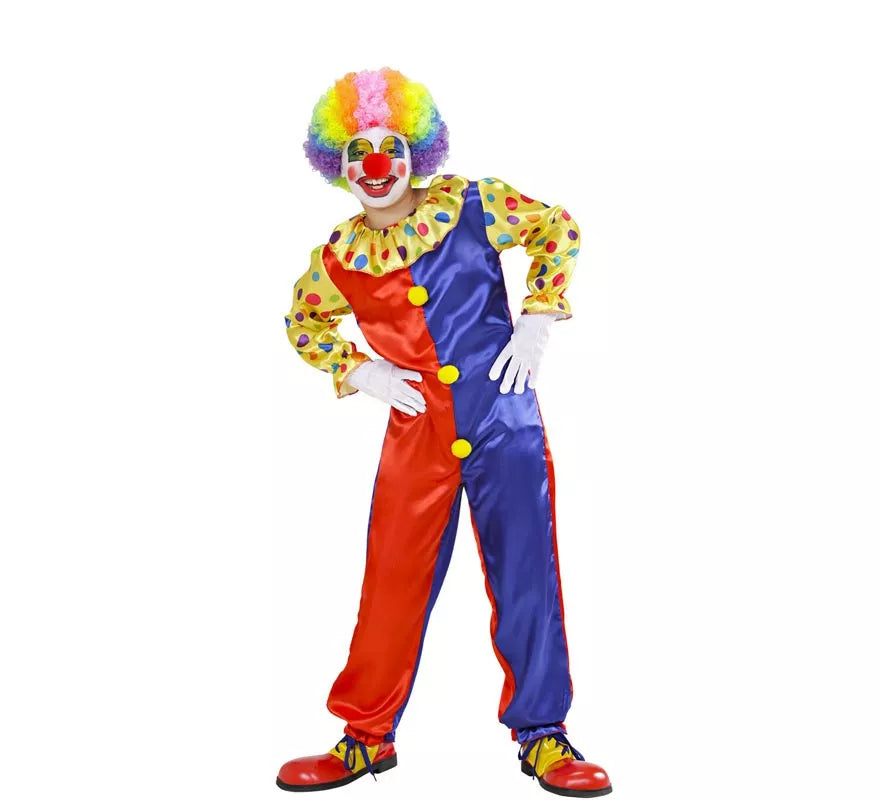 Translation missing: fr.Disfraz de Payaso rojo y azul para niños y adolescentes