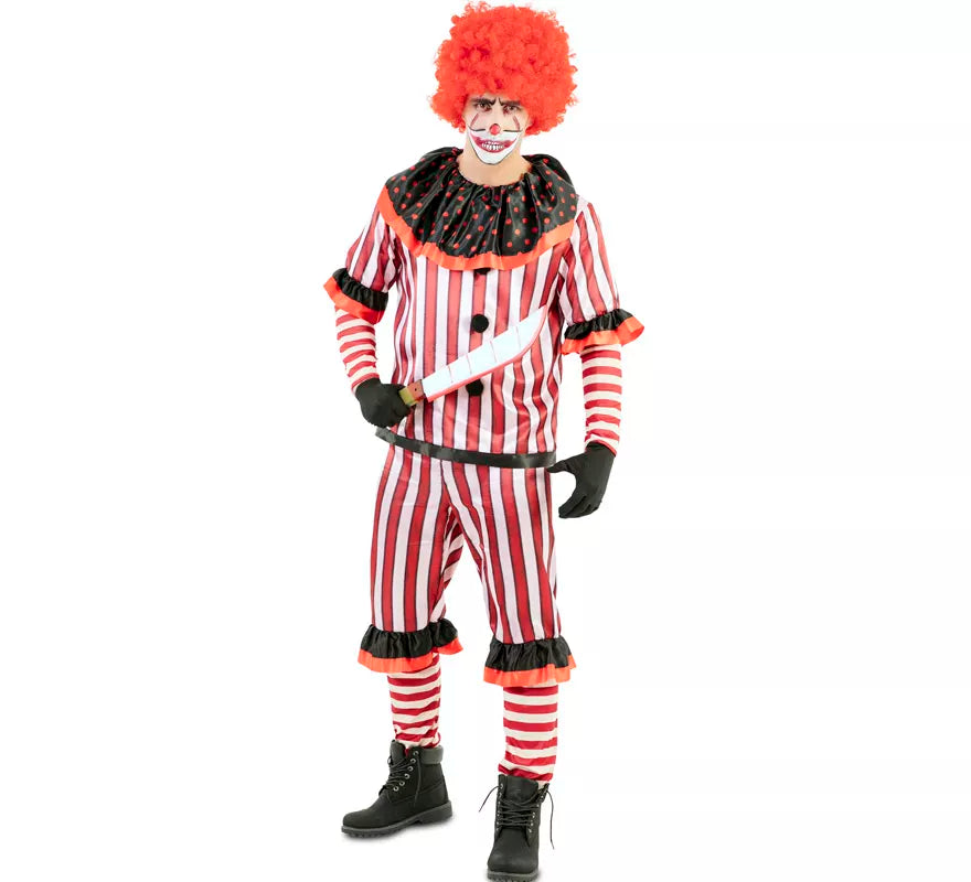Translation missing: fr.Disfraz de Payaso Sangriento Rojo para hombre