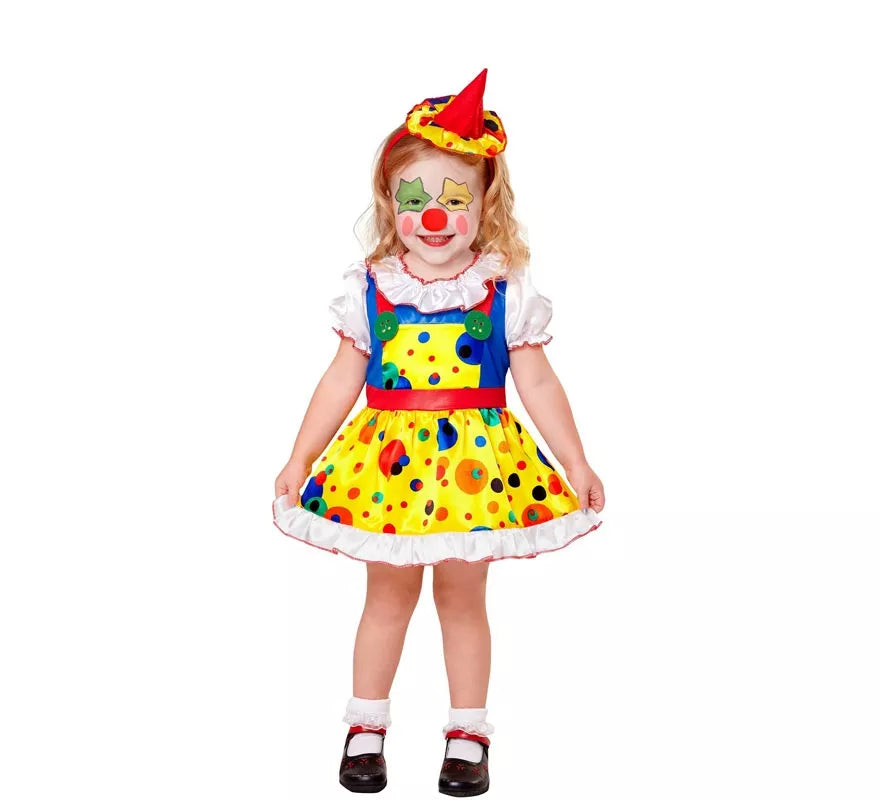 Translation missing: fr.Disfraz de Payaso Topitos para niña
