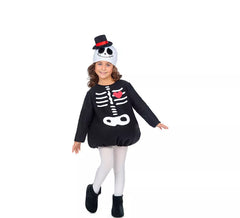 Déguisement petit squelette avec coeur bébé et enfant