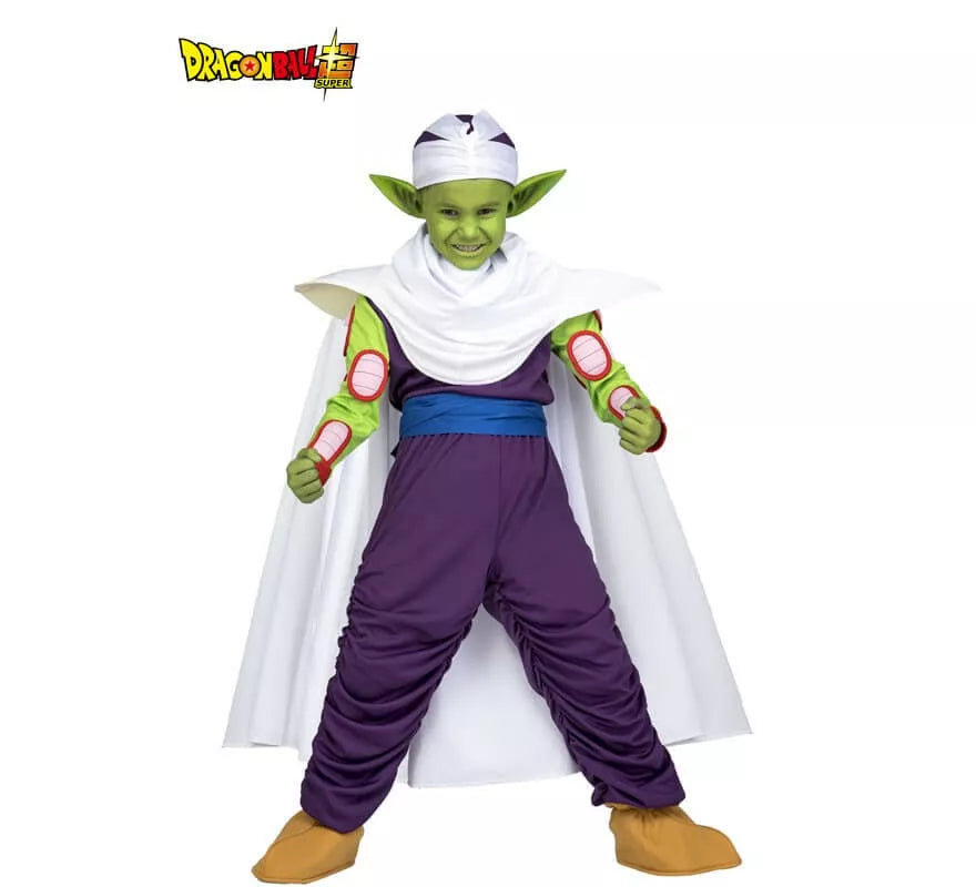 Translation missing: fr.Disfraz de Piccolo de Dragon Ball con orejas y maquillaje para niño