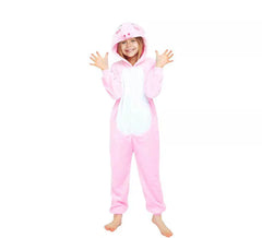 Déguisement pyjama cochon rose à capuche fille