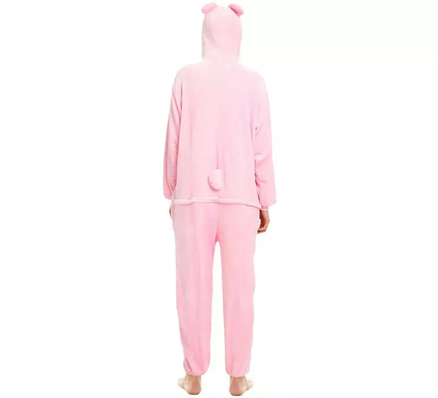 Translation missing: fr.Disfraz de Pijama Cerdo rosa suave para adultos