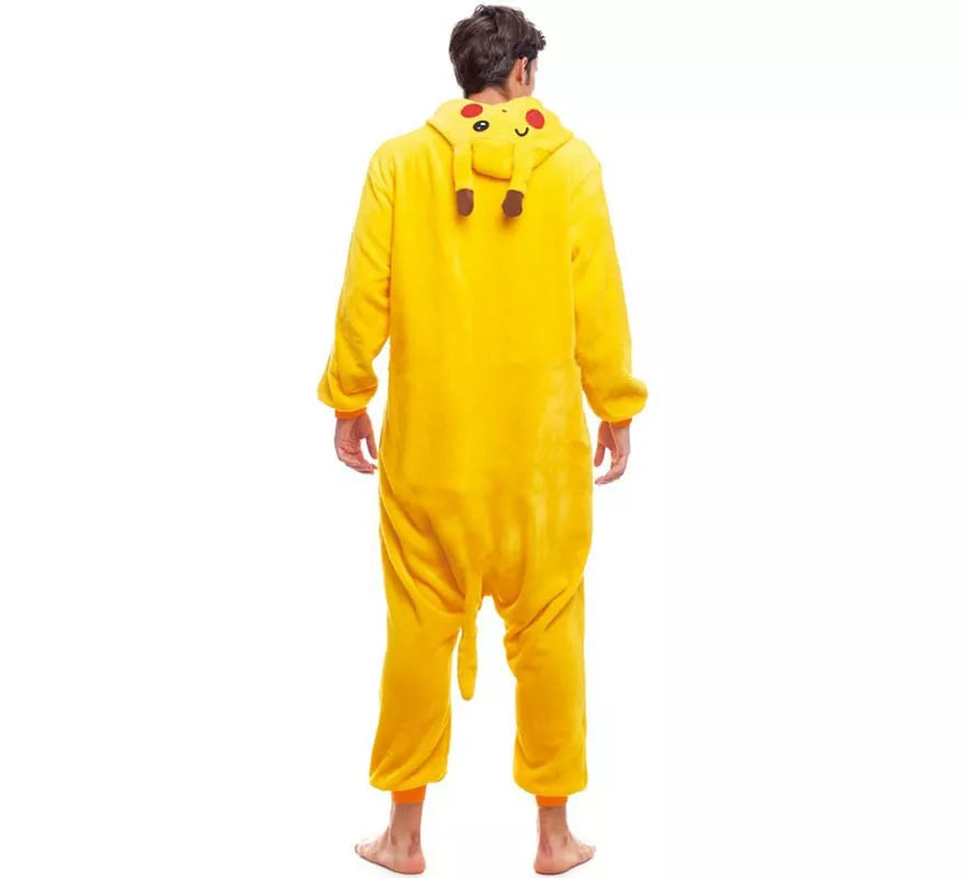 Translation missing: fr.Disfraz de Pijama Chinchilla eléctrica amarilla para adultos