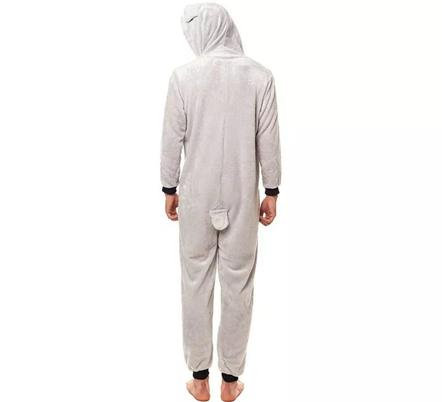 Translation missing: fr.Disfraz de Pijama Koala gris para adultos