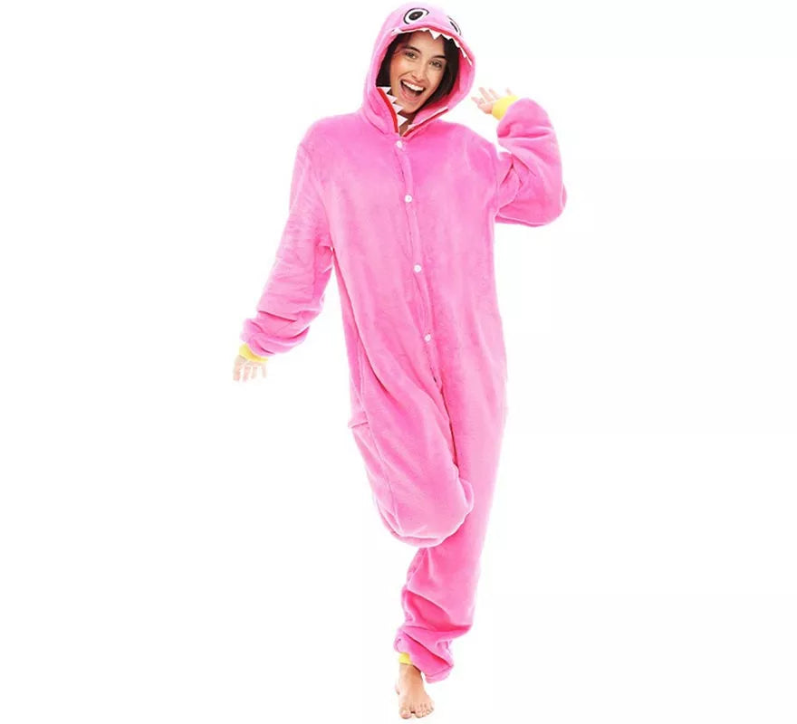 Translation missing: fr.Disfraz de Pijama Monstruo rosa para adultos
