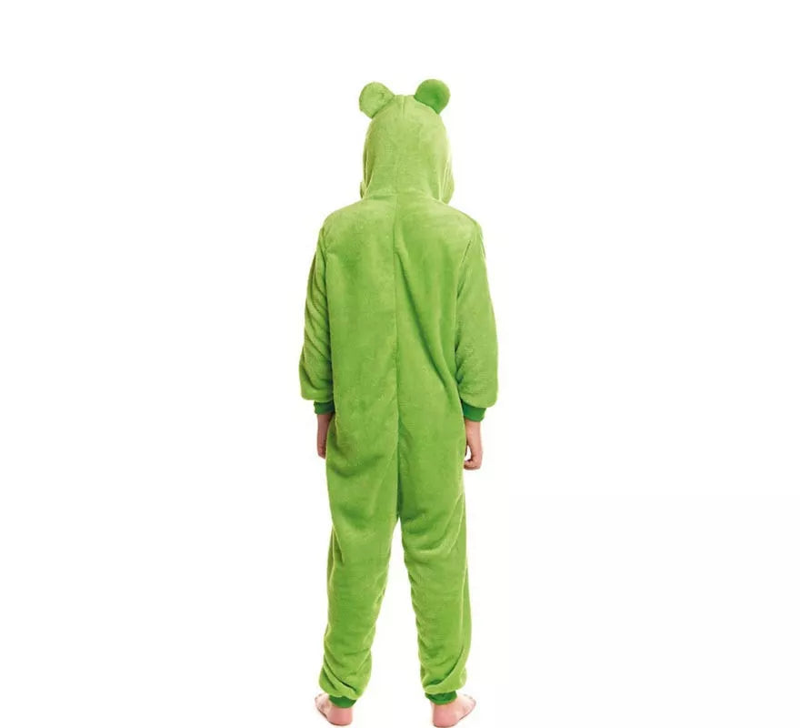 Translation missing: fr.Disfraz de Pijama Rana verde con capucha para niño