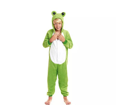 Déguisement pyjama grenouille verte à capuche garçon