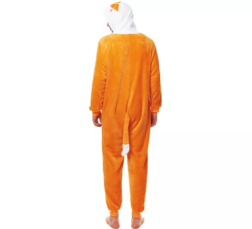 Translation missing: fr.Disfraz de Pijama Zorro naranja y blanco para adultos