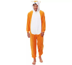 Déguisement pyjama Zorro orange et blanc homme