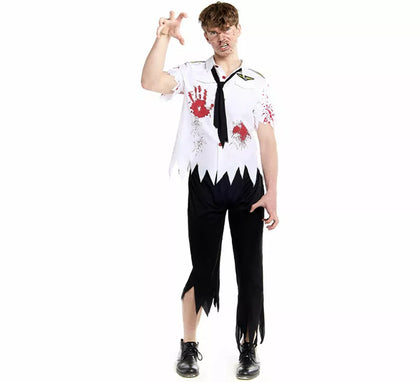 Disfraz de Piloto de Avión Zombie para hombre