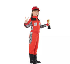 Race Car Driver Costume rouge pour les enfants