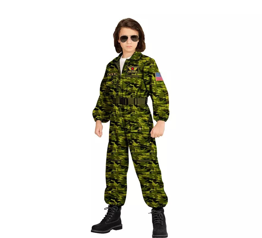 Translation missing: fr.Disfraz de Piloto Jet de Combate Camuflaje para niños y adolescente