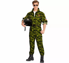 Costume de pilote militaire camouflage pour homme