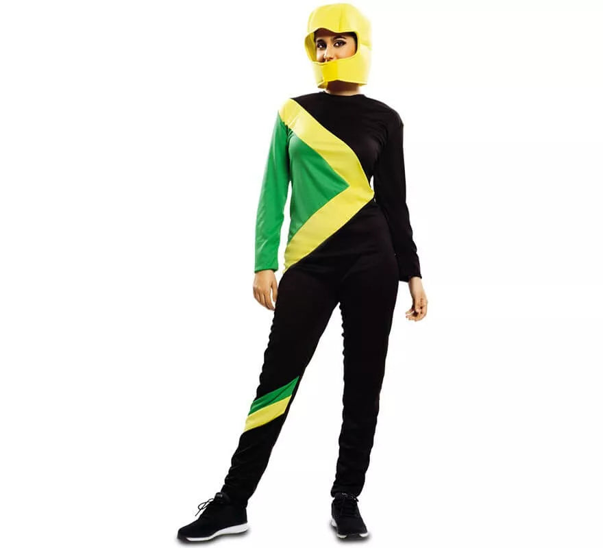 Translation missing: fr.Disfraz de Piloto Trineo Bobsleigh Jamaicano para adultos