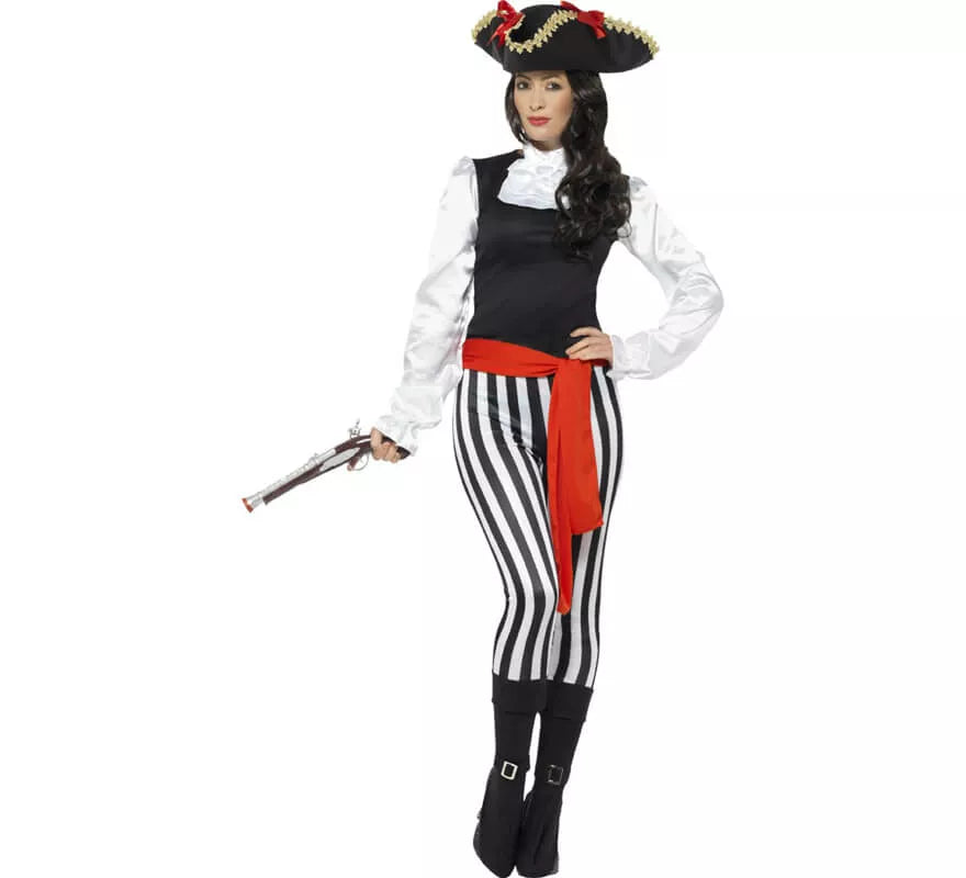 Translation missing: fr.Disfraz de Pirata a Rayas para mujer
