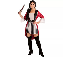 Déguisement de pirate à rayures pour femme