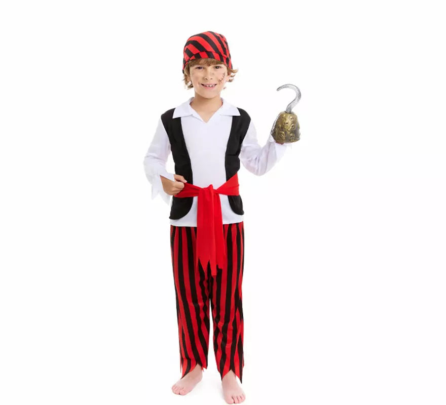 Translation missing: fr.Disfraz de Pirata a rayas para niño