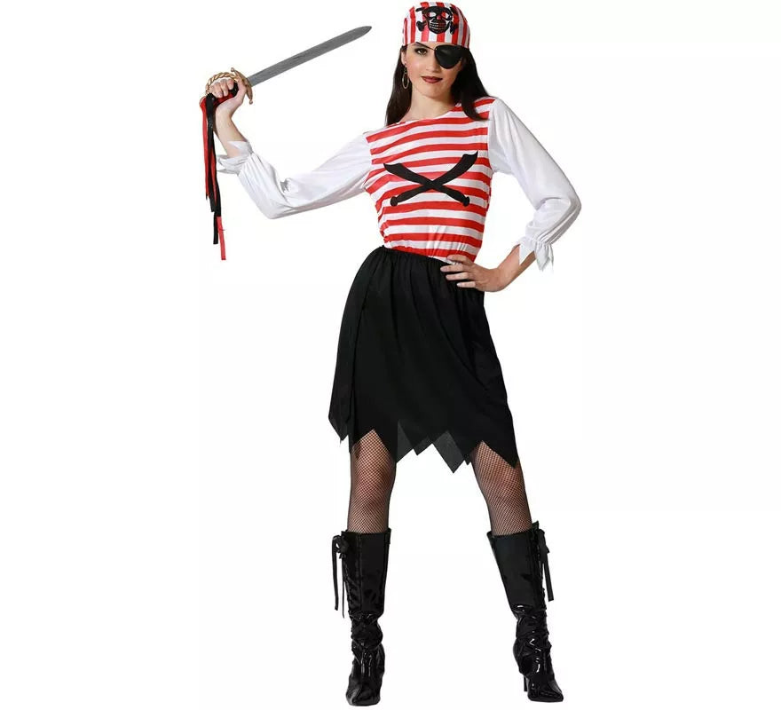Disfraz de Pirata Bucanera para mujer