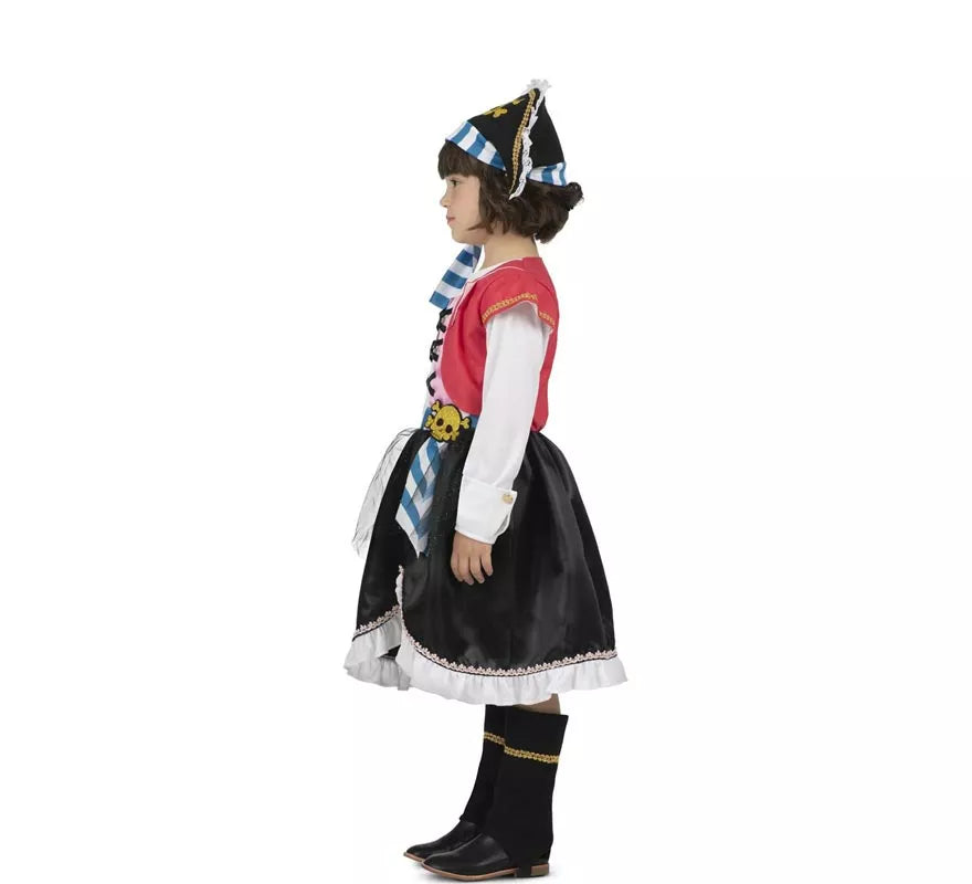 Translation missing: fr.Disfraz de Pirata Calavera con gorro para niña