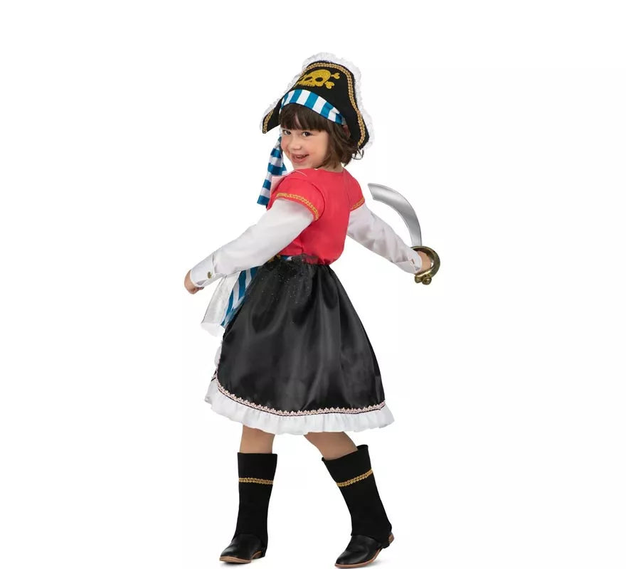 Translation missing: fr.Disfraz de Pirata Calavera con gorro para niña
