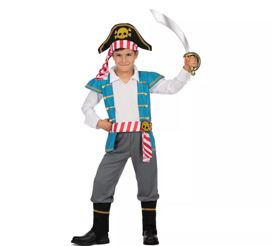 Translation missing: fr.Disfraz de Pirata Calavera con gorro para niño