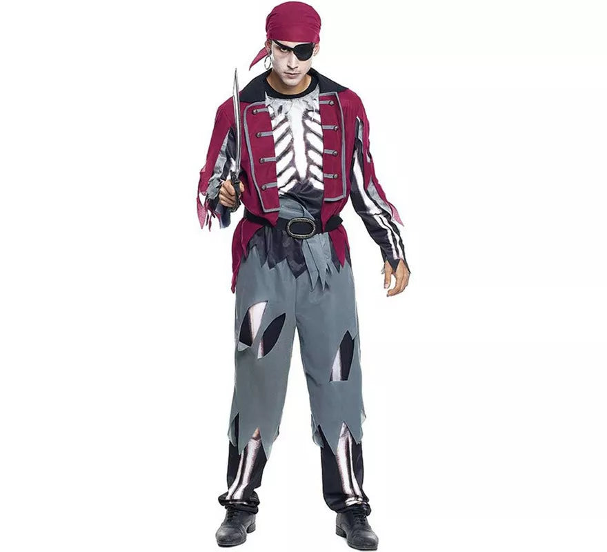 Translation missing: fr.Disfraz de Pirata Calavera para hombre
