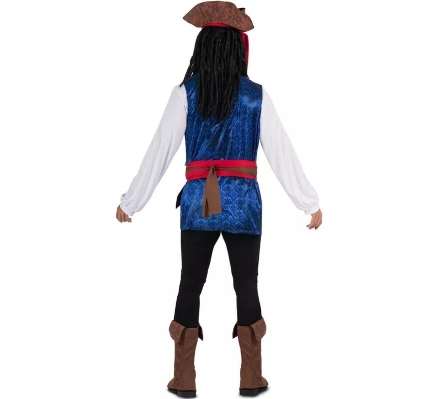 Translation missing: fr.Disfraz de Pirata Caribeño con sombrero para hombre