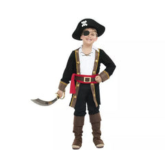 Déguisement de pirate casaca noir pour enfant