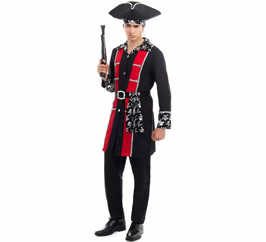 Translation missing: fr.Disfraz de Pirata Casaca plata para hombre