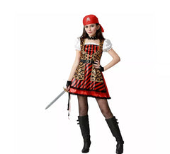 Déguisement de pirate avec détails dorés pour femme