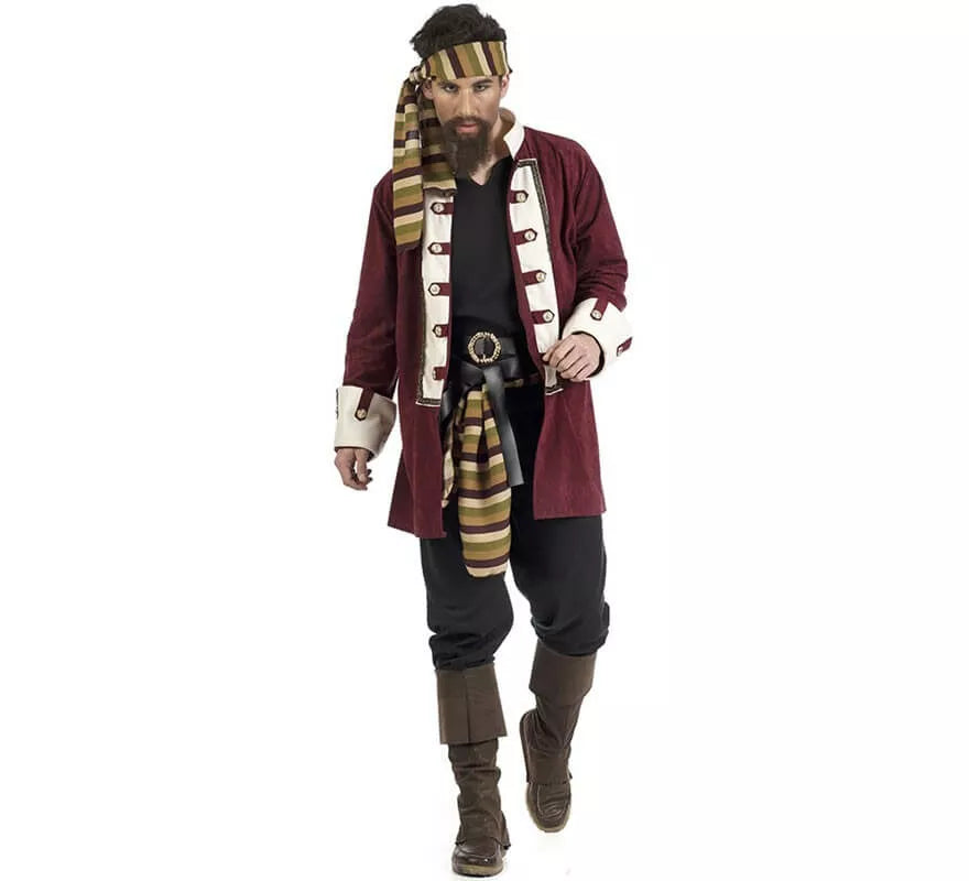 Translation missing: es.Disfraz de Pirata Granate para hombre